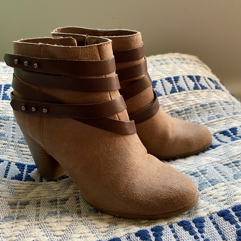 Brown Suede Booties